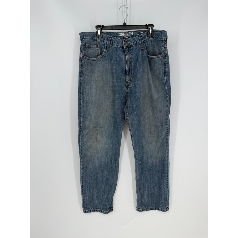 Denizen from Levis 285 Relaxed Fit Jeans Men 38x30 Blue Medium Wash Denim Rugged